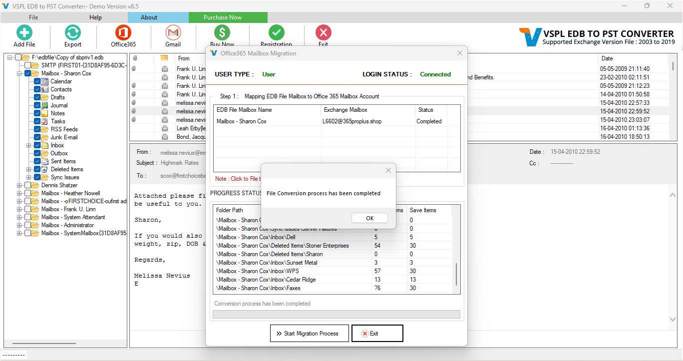 Process to Import EDB into Office 365 Account