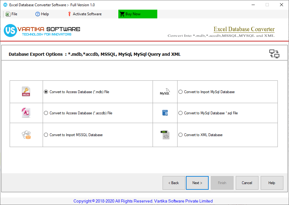 Database Converter for Excel screenshot