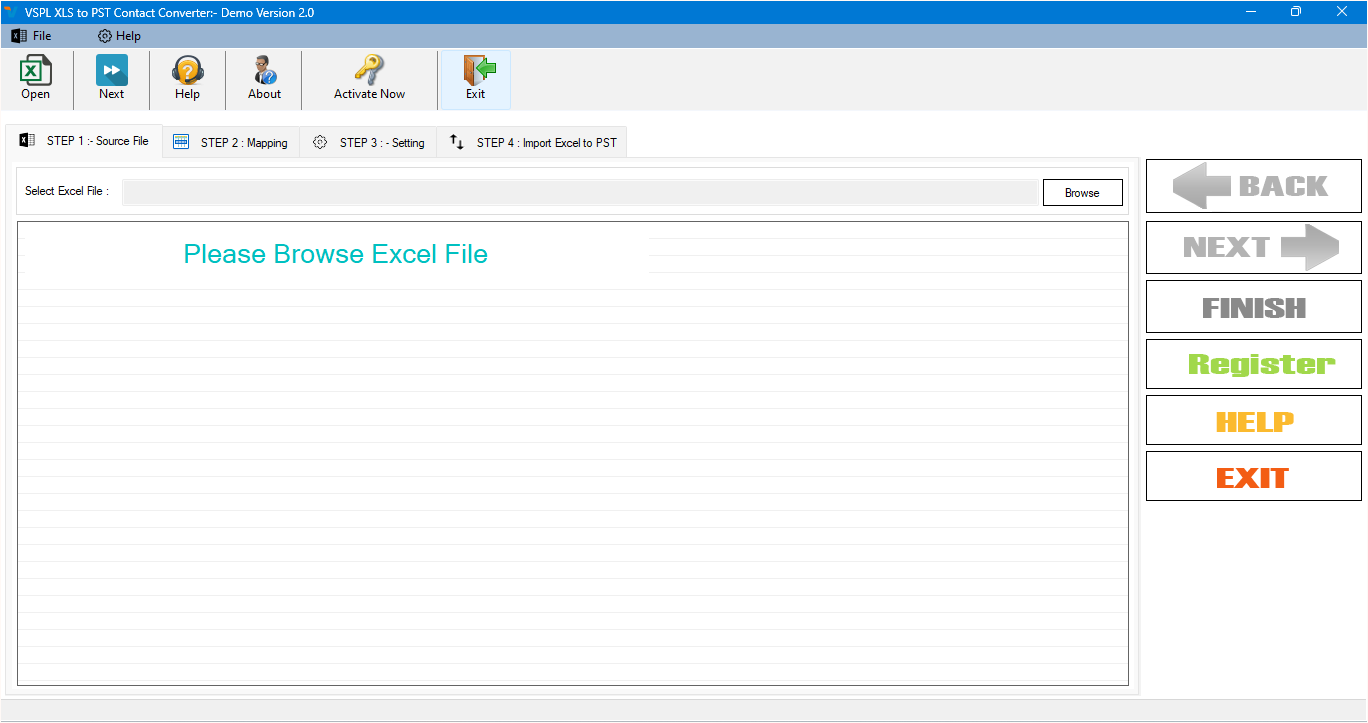 First Impression of Excel to PST Contacts Converter Software