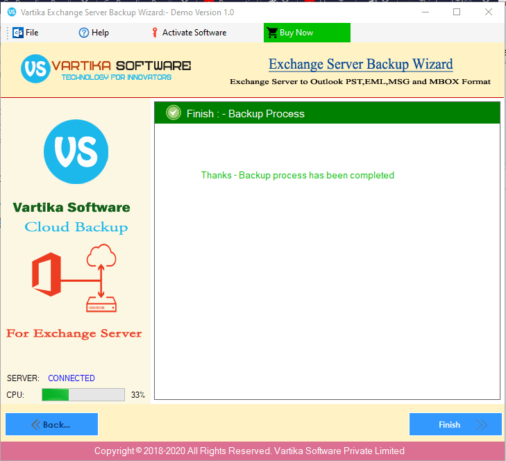 Successfully Completed Backup Process