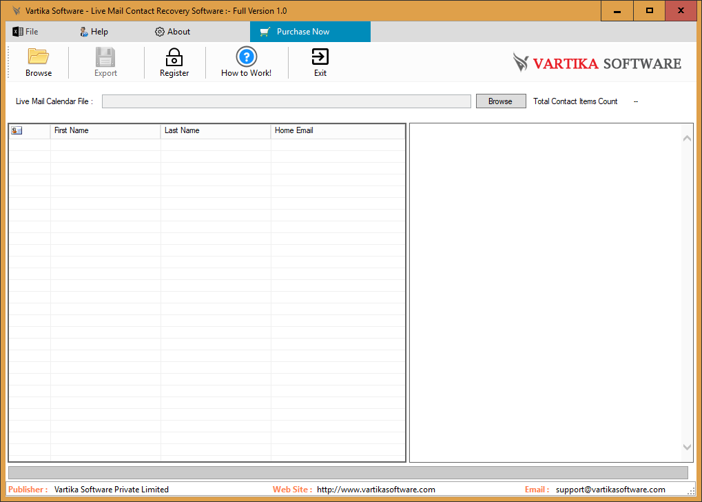 First Impression of Live Mail Contact Recovery Software