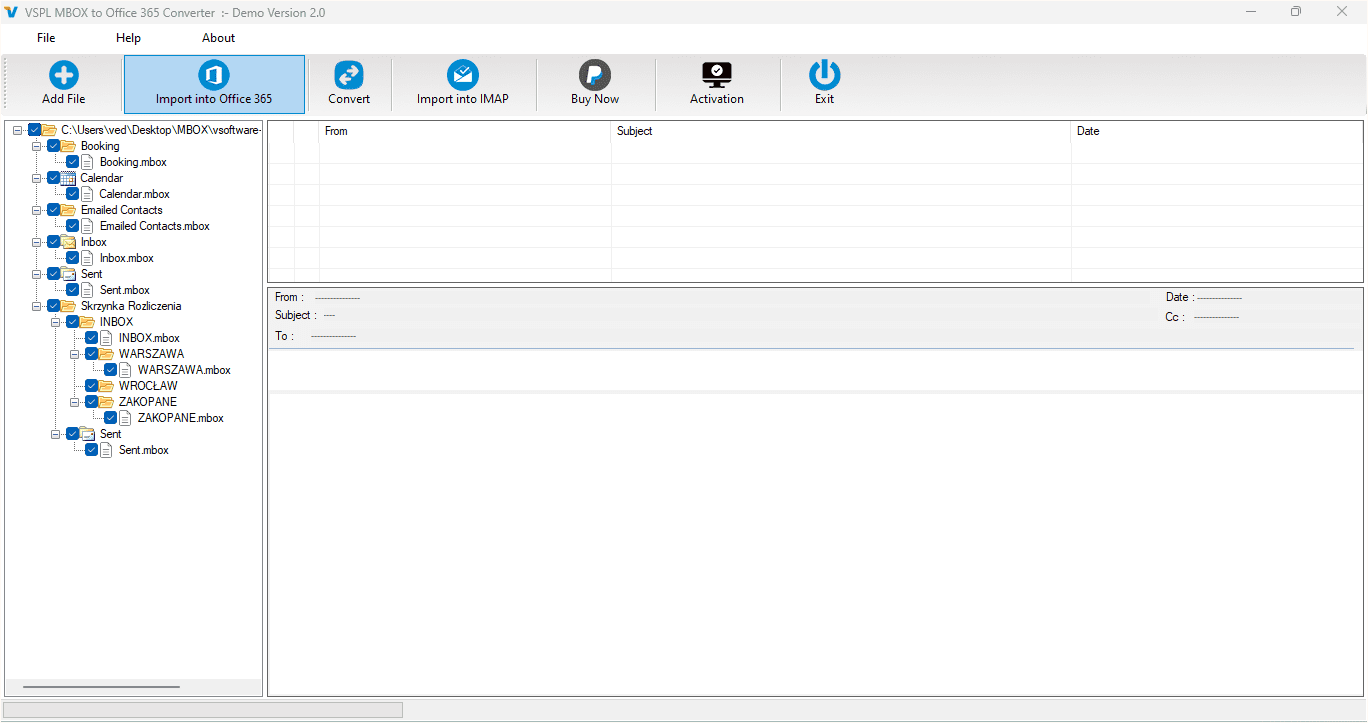 Rebuild MBOX Folder Structure