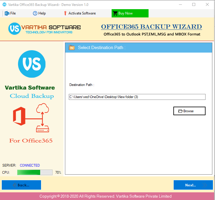 Select Destination Path