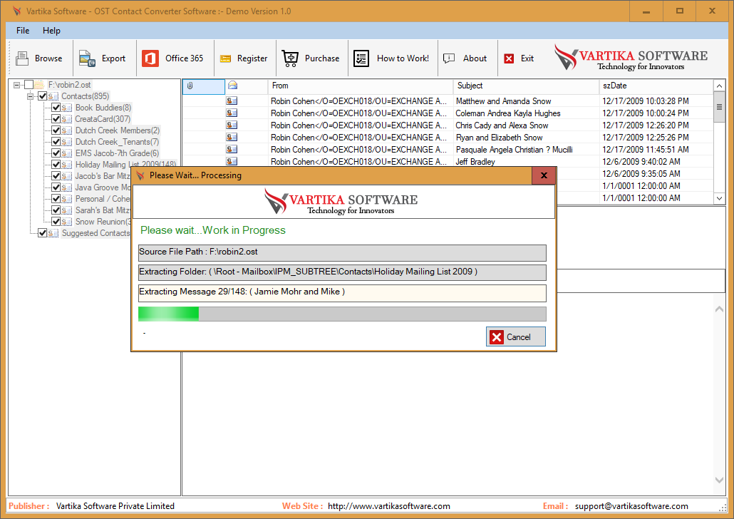 Vartika OST Contact Converter Windows 11 download