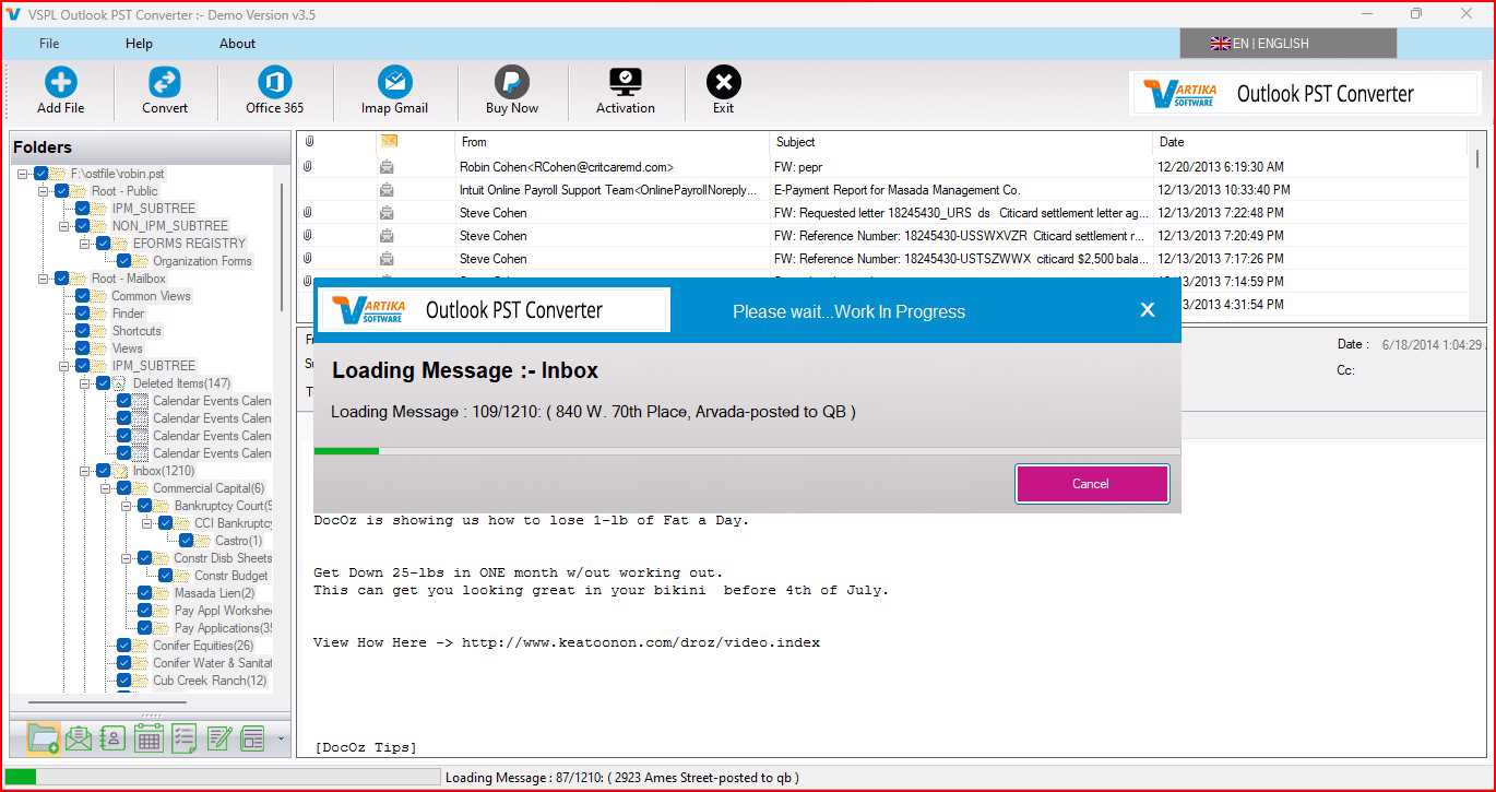 Extract Message Informations