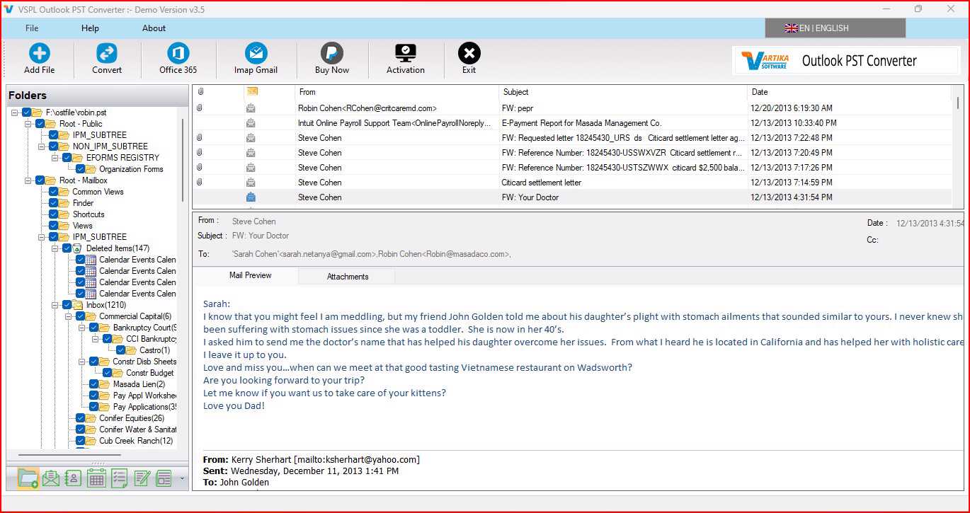 Extract Message Informations
