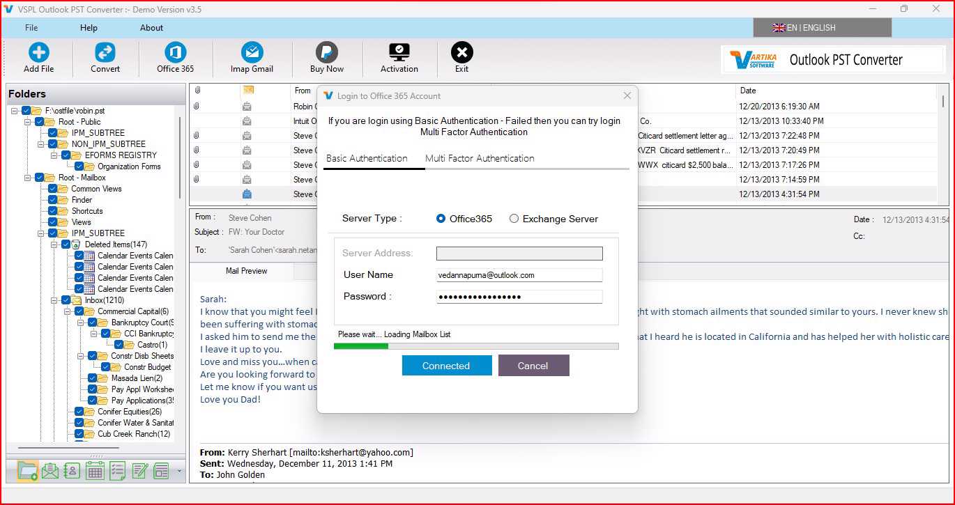Office365 Migartion of Recovered PST file