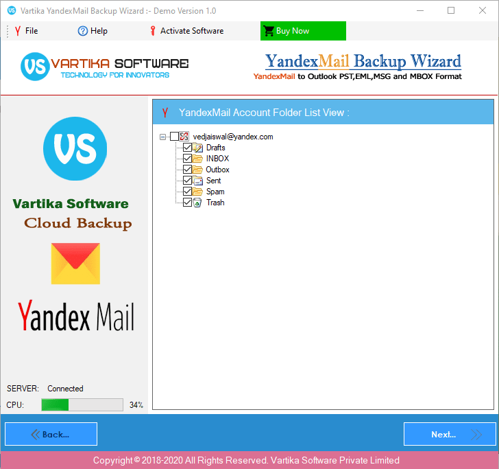 Loading Rediffmail Account Folder Details