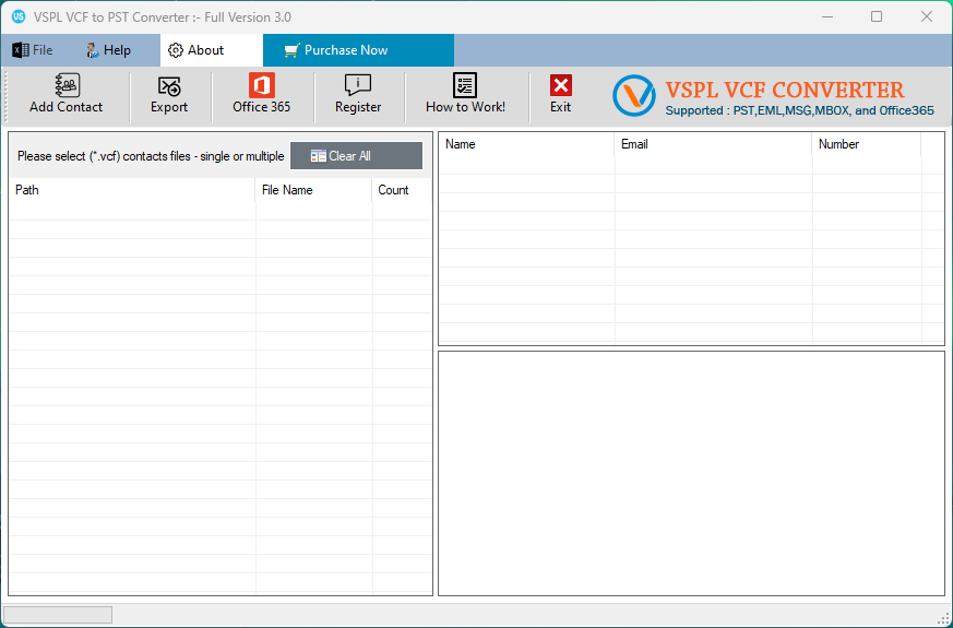 First Impression of VSPL VCF to PST Converter