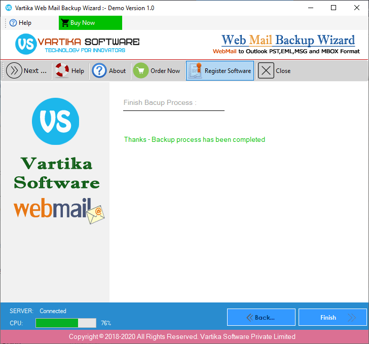 Successfully Completed Backup Process
