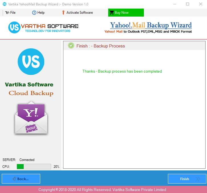 Successfully Completed Backup Process