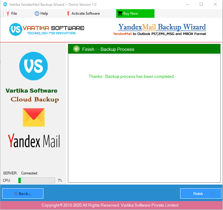 Successfully Completed Backup Process