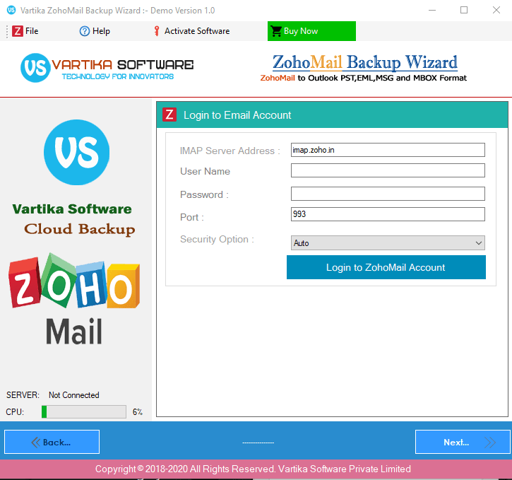 First Impression of Zoho Backup Software