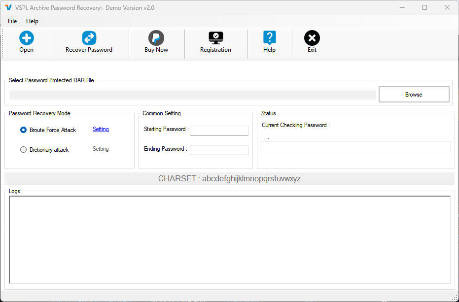 First Impression of Archive Password Recoverys