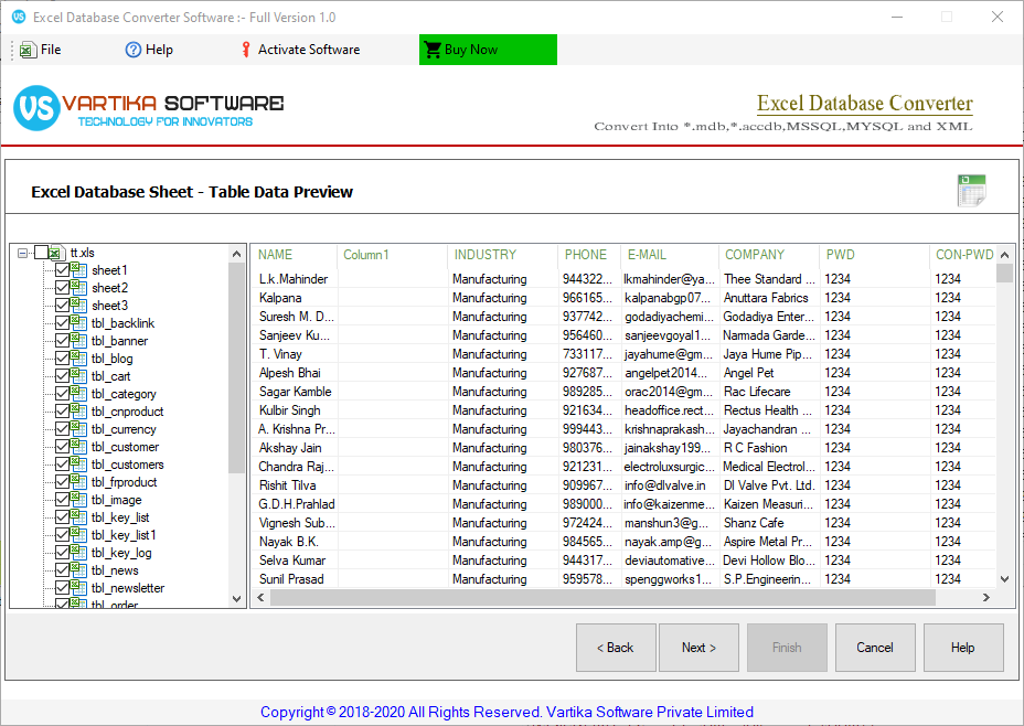 Connect to Excel Database File