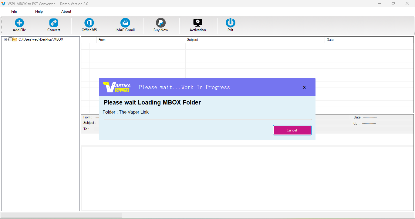 MBOX Folder or File Preview
