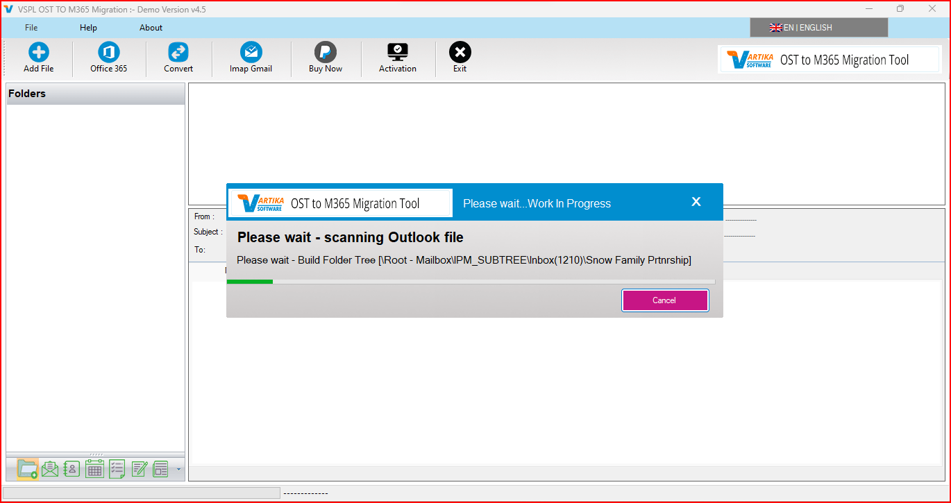 Scanning Outlook OST file and Rebuild OST Folder Structure