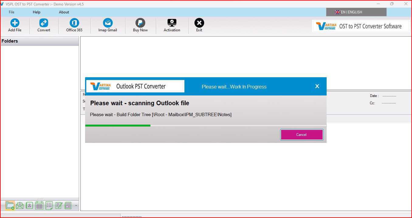 After Scanning process completed Extract folder tree structure