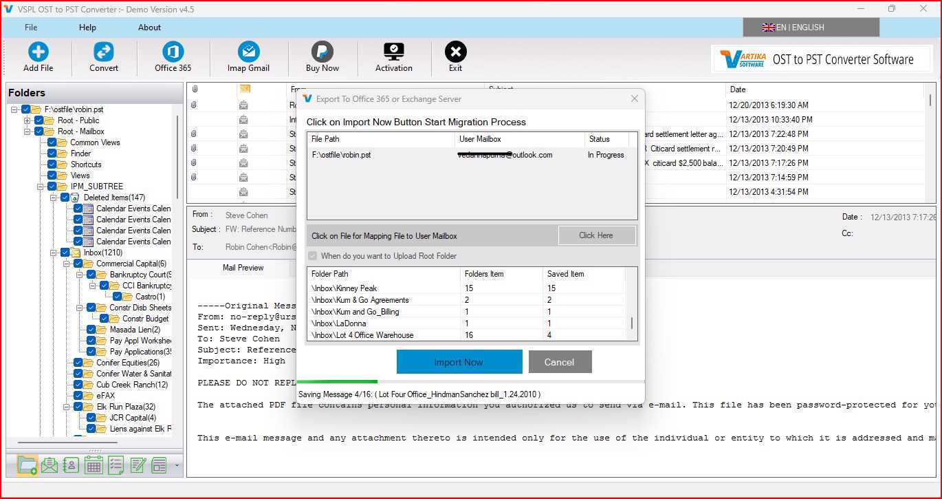 Running Message Saving Process