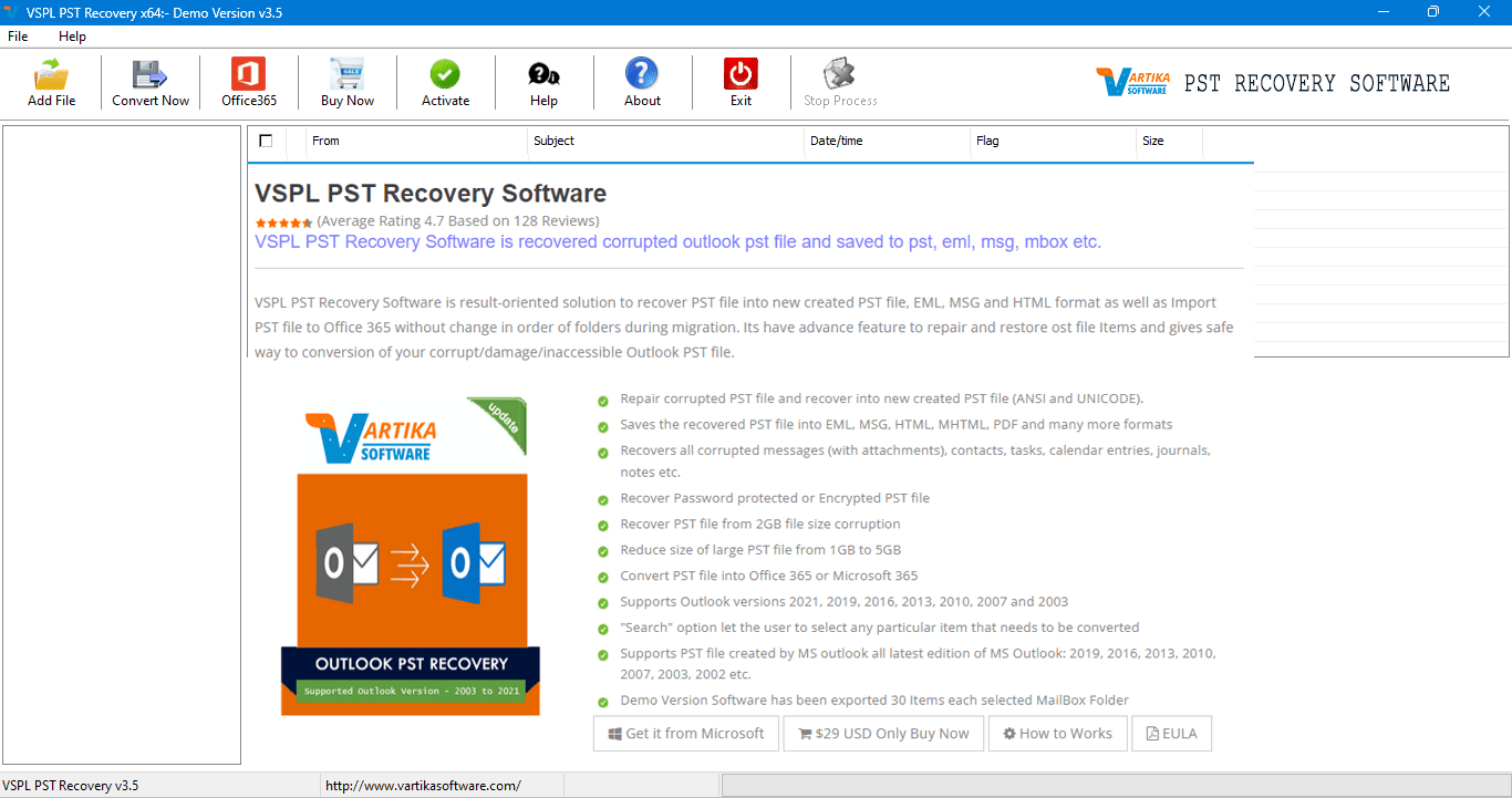 First Impression of VSPL PST Recovery Software