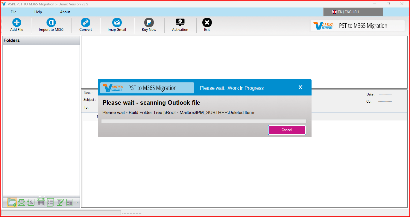 Scanning Outlook PST file and Rebuild PST Folder Structure