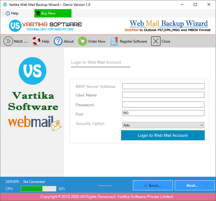 First Impression of WebMail Backup Software