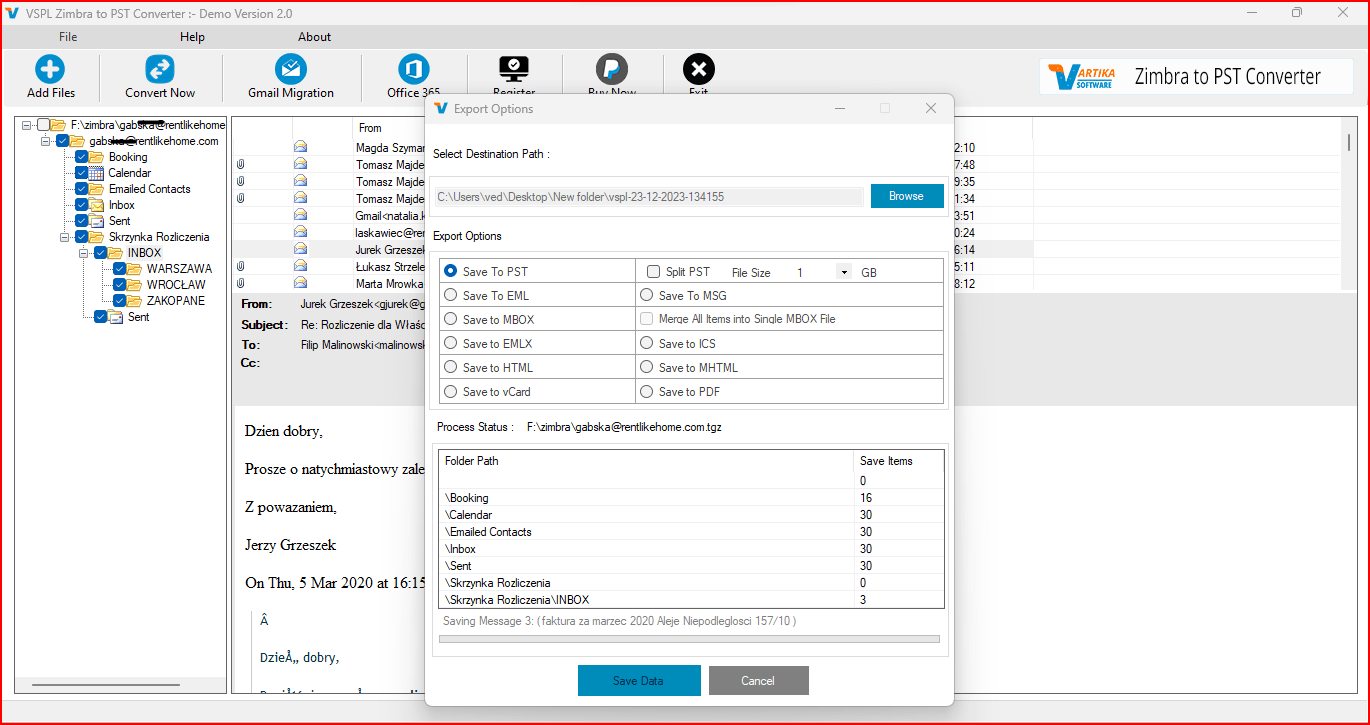 Select Destination Path