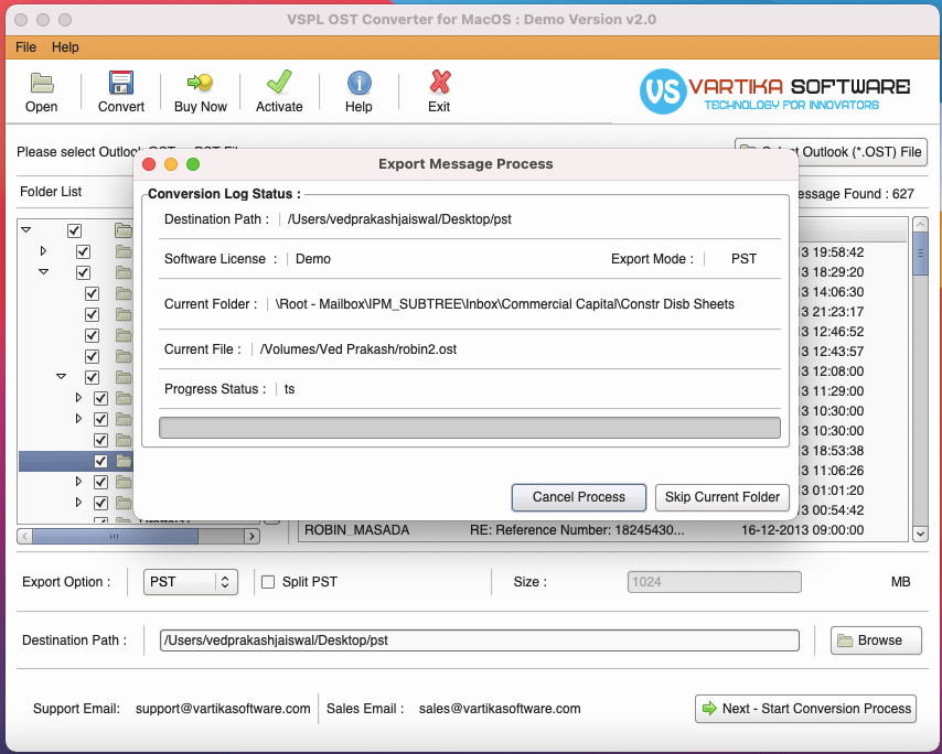 Start Message Saving Process